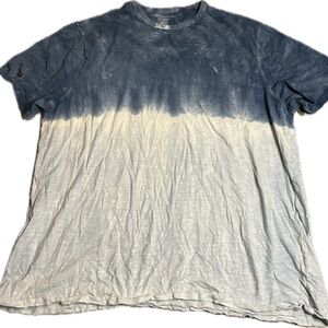 American Eagle Outfitters Blue and White Short Sleeve Tee